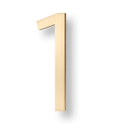 Sure-Loc Hardware Sure-Loc Hardware Floating House Number, 6, No. 1, Satin Brass HNF6-1 SB